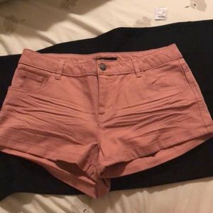 Pink shorts in medium